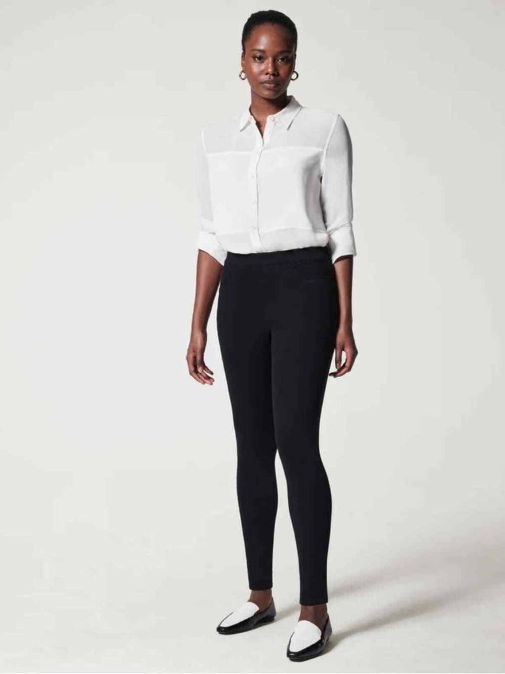 Spanx Jean-Ish Ankle Leggings Black Size Large Petite
